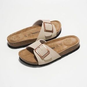 Project Cloud Ibiza Genuine Leather Sandal in Nude New! C7